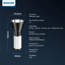 PHILIPS Rechargeable Battery Flashlight, Ultra-Long Life, High Capacity, Portable Spotlight For Outdoor And Emergency Lighting - Multicolor - View 11