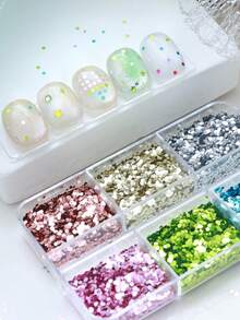 Estrellas de purpurina de 2mm de colores para relleno de moldes de resina, dijes de resina, rellenos de agitadores, mini lentejuelas de meteorito, decoraciones para manualidades hechas a mano - Multicolor - Ver 5
