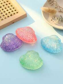 Creative Maltose Shell Shaped Slow Rebound Squeeze Ball, Fun Stress Relief Toy, Suitable For Children, Novelty Toy, Back To School Gift, Teacher Appreciation Gift, Room Decor Ornament, Halloween Party Surprise, Multi-Functional Mood Soothing - Multicolor - View 2