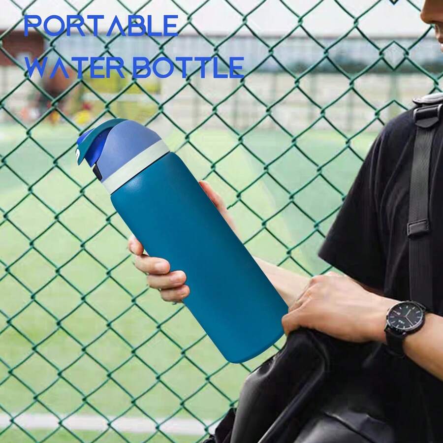 OwaI(Available In Multiple Colors) 304L Stainless Steel Outdoor Sports Water Bottle With Straw-Travel Cup-32oz/945ml – 100% Leak-Proof, Portable – Double-Wall Vacuum Insulation (Keeps Cold 8–12 Hours)-Drinkware / Water Bottles / Insulated Flasks - 牛仔布 - 查看 1
