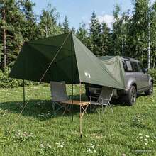 Green Polyester Tent 308x215x220cm Camping Tent Sleeping Cabin Water Resistant Fabric Ventilation Window Nature Backpacking Picnic Adventure Night Hiking Outdoor Travel Festival Beach Holiday Forest Weekend Trip - A - View 11