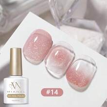 MISS MIANEL 10ML/件 2026新款粉色美白冰透裸粉果凍凝膠指甲油，紅色可愛熱門腮紅肌肉語言粉色亮片凝膠指甲油，夏季美甲用品，UV LED燈美甲 - 彩色 - 查看 14