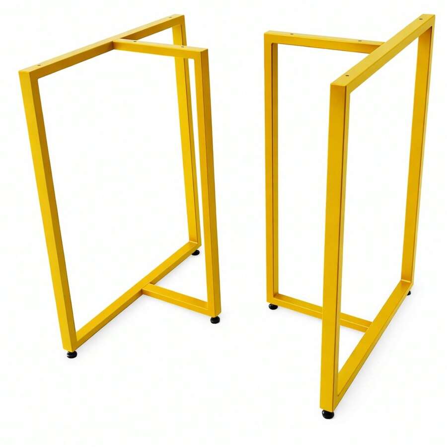 BASES de MESA Estilo INDUSTRIAL Modelo T 75x60cm Kit c/2un - DOURADO