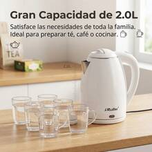 The 2L Electric Kettle Boils Water Quickly, Automatically Cuts Off The Power, Is Anti-Tip, Suitable For Coffee And Tea, Portable For Office Use. - View 3