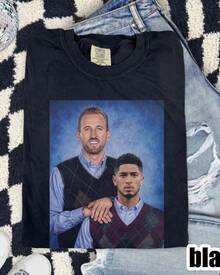 Funny Harry Kane and Jude Bellingham England Soccer Step Brothers Shirt, retro soft cotton unisex meme graphic world cup 2026 fan tee men cl - Noir - Voir 1