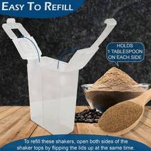 1/2/3pcs Transparent Plastic Salt & Pepper Seasoning Jars - Plastic Spice Containers With Lids, Portable Design, Suitable For Travel, Camping, Picnic, Outdoor Activities, Kitchen And Lunch Boxes; Can Hold Salt, Sugar, Pepper, Chili Powder, Sesame Seeds And Other Seasonings - Multicolor - View 10