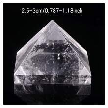 1pc/2pcs Random Natural Transparent Crystal Pyramid Decor, Bohemian Style Home Decoration Crystal Tower, Great Gift For Holidays - Clear Quartz Tower - View 2