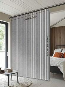 1 Rideau de cloison pliable sans tringle, rideau de porte toutes saisons, tissu suspendu esthétique, rideau de cloison pliable pour maison de location, chambre à coucher, sensation haut de gamme, convient pour le salon, la chambre à coucher et d'autres scènes - 1PC - Voir 12