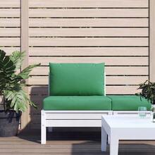 vidaXL Pallet Cushion Set (2 Pieces), Seat Cushion With Hollow Fibers, Back Cushion For Indoor And Outdoor Use, Pallet Seat Pad, Green Oxford Fabric - Green - View 8