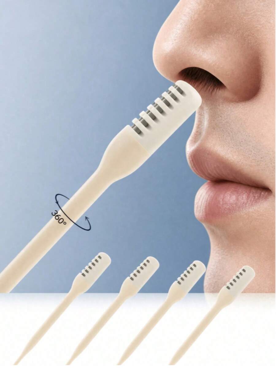 7/5/3/2/1pc Nose & Ear Hair Trimmer, Easy Cleaning, Dual Use For Nose/Ear Hair Removal, 360° Degree Rotating Design, Unisex