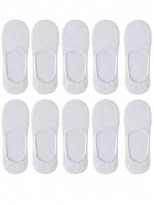 1/5/10/15/30 pares de calcetines deportivos neutros, calcetines de tobillo blanco/negro/gris, unicolor estilo minimalista, adecuados para uso casual diario - Multicolor - Ver 21