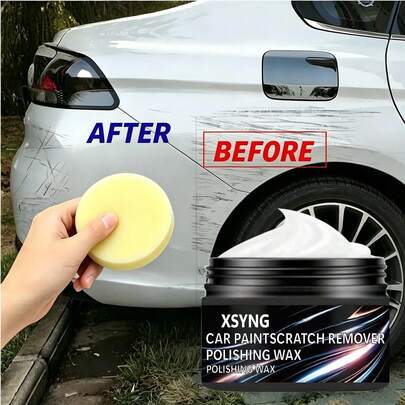 Car Scratch Repair Wax- Effective Paint Scratch & Swirl Remover, Auto Body Polishing Compound, Restores Shine