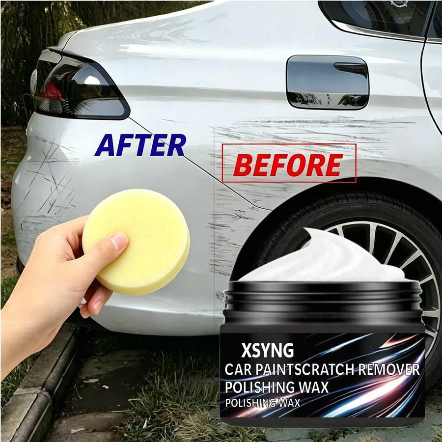 汽車刮痕修復蠟－有效去除漆面刮痕與旋渦紋，車身拋光研磨劑，恢復光澤