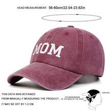 1件裝男士DAD MOM字母刺繡水洗棒球帽，街頭時尚帽，戶外防曬休閒帽，適合春秋旅行、海灘度假 - 多色 - 查看 2