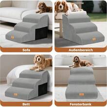 Dog Stairs & Steps - Grey 3 Steps Dog Stairs - View 9