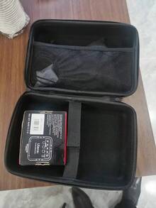 1 buah Tas Penyimpanan Aksesori Digital, Kotak Pelindung Hard Drive Dua Lapis Portabel, Kantong Penyimpanan Kabel Data, USB Drive, Earphone, dan Aksesori Digital Anti Debu, Tas Pengatur Kabel dan Koin dengan Resleting - Hitam - View 1