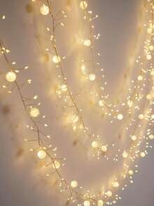 60/150LED Copper Wire String Lights, Battery Powered Fairy Lights (Batteries Not Included), Room Decor, Suitable For Room, Party, Bedroom Fairy Lights, Wedding, Gift And Graduation Decoration - Crystal Chain Lights, Christmas Decoration, Holiday Lighting - Multicolor - View 2