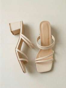 Eladyva Sandal Musim Panas Wanita Gaya Peri Prancis, - Krem - View 2