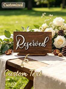 Custom Wedding Rustic Wooden Reserved Table Signs, Church Pew Ceremony Reception Decor Reserved Placards - Multicolor - View 1