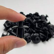 100PCS 8mm Car Fastener Clips, Large Capacity Set, Universal Automotive Clips, Securely Lock Mudguards, Liners, Trunk Panels And Bumpers, Replacement For Aged Clips, Essential Repair Accessories - 100pc 8mm Fastening Clips - View 7