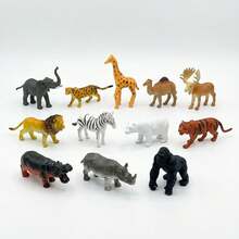 Juego de Simulación de Zoológico Modelos de Animales Juguetes de Imaginación Creativa para Niños - Animales salvajes en miniatura - Ver 5