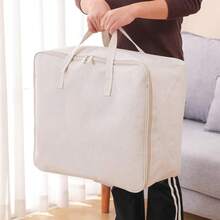 Large Capacity Canvas Storage Bag, Thick And Breathable, Extra Large Down Comforter Box, Ideal For Bedding, Blankets, Clothes - Multicolor - View 6