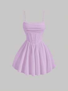 Women Midi Dresses - 淡紫色 - 查看 1