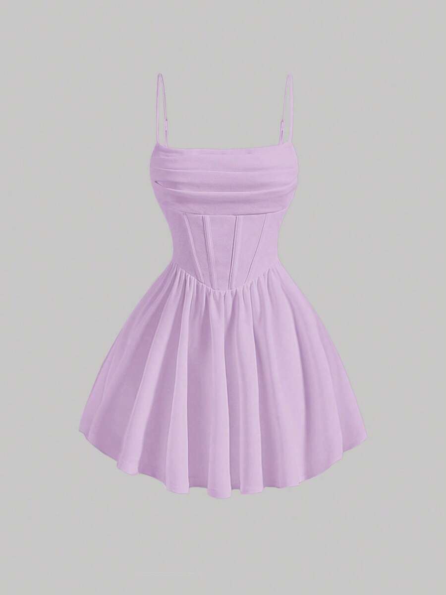 Women Midi Dresses - 淡紫色 - 查看 1