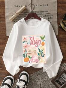 Set 3 Potong Kaos Lengan Panjang Bermotif untuk Anak Perempuan Remaja, Cocok untuk Anak Perempuan Remaja, Atasan Musim Gugur/Dingin, Pakaian Anak Pelajar, Cocok untuk Pakaian Luar dan Lapisan. - MultiWarna - View 4