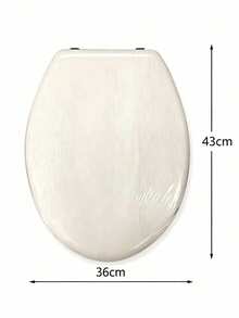 Marble Pattern Soft Close Toilet Seat, Stainproof Easy-Clean MDF Lid Adjustable Hinges, Universal Oval Replacement Cover, Modern Bathroom Decor For Hotel Villa Apartment, Perfect For Homeowners & Interior Renovators - A - View 10