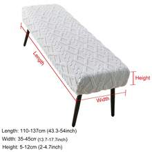 Soft Fleece Bench Seat Cover, Elastic Full Wrap Bench Slipcover For Home, Leisure Bench Cover - Multicolor - View 16