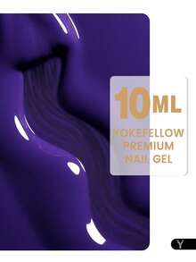 YOKEFELLOW 10ml Blue Gel Nail Polish, Summer Sky Blue Nail Gel, Vacation Nail Art, High Pigment, Soak-Off, UV LED Nail Lamp Curing, Suitable For Nail Salons - AB078 - Grape purple - View 3