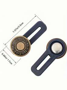 Pants Button Extender, Adjustable Waistband Buckle, Waist Extension Button, Random Color, No-Sew Button, Easy To Use, No Tools Needed, Elastic Material, 0.71 Inch Extension Length - Multiple Styles - View 9