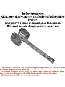 1pc Meat Tenderizer, Pork Chop Tenderizer, Double-Sided Meat Hammer, Kitchen Tool, Household Meat Hammer, BBQ Tool, Suitable For Potatoes, Hamburger Patties, Pancakes And Various Foods - Multicolor - View 8