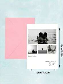 Personalized Photo Wedding Valentine's Day Card, Customizable Name And Date - Custom Couple Photo Anniversary, Suitable For Wedding, Engagement, Valentine's Day - Add Your Own Photo And Text - Multicolor - View 14