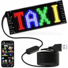 Programmable Devil Eyes For Cars,LED Sign For Car,Bluetooth APP Control,DIY Edit Text, Patterns, Animations - Black - View 1