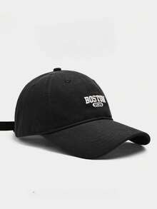 1pc Boston 1630 Embroidered Baseball Cap, Classic Vintage Washed Dad Hat, Lightweight Breathable Adjustable Unisex Summer Hat, Suitable For Travel And Casual Daily Wear - A - View 13
