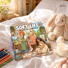 Soft Life2: Livro de Colorir da Série Vida de Meninas Fofas, 24 Páginas de Rabiscos Divertidos, Adequado para Relaxamento, Aniversário de Meninas, Aniversário, Reunião de Melhores Amigas, Volta às Aulas, Halloween, Presentes de Natal, 7,9x7,9 Polegadas, com Bloco de Papel - vida suave2 - Visão 13