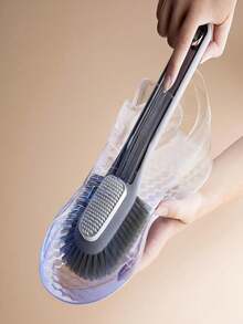 360° No-Blind Spot Shoe Brush, Multi-Faceted Cleaning Brush, Long-Handled Soft-Bristled Household Shoe Cleaning Brush - Multicolor - View 2