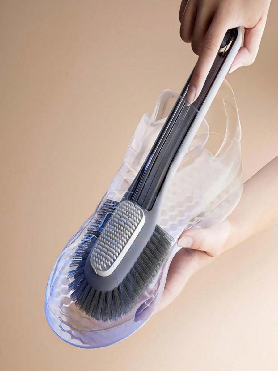 360° No-Blind Spot Shoe Brush, Multi-Faceted Cleaning Brush, Long-Handled Soft-Bristled Household Shoe Cleaning Brush