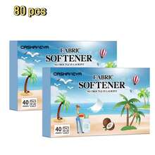 1 Box 40pcs Coconut Scented Fabric Softener Sheets, Laundry Softener, Long-Lasting Fragrance, Soften Clothes, Deodorizing Aromatic Laundry Sheets, Fragrance Sheets, Coconut Scent, Laundry Essential - Coconut Smoothie Sheets - View 8