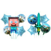 Minecraft 我的世界铝箔气球装饰派对 我的世界史蒂夫像素气球套装 - 多色 - 查看 11