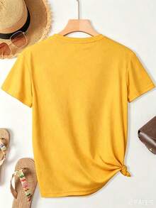 Women T-Shirts - Lemon Yellow - View 3