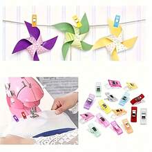Juego de clips de costura, clips de resorte fuertes de plástico transparente premium a prueba de óxido, clips de fijación de tela sin daños con caja de almacenamiento transparente, clips de acolchado reutilizables, adecuados para sastrería, confección de prendas, bordado, patchwork DIY, manualidades de costura para principiantes - Varios estilos - Ver 10