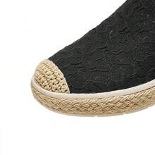 Skechers Lace Breathable Slip-On Loafers Soft Memory Foam Women's Casual Flat Shoes For Commuting And Walking - Black - View 6