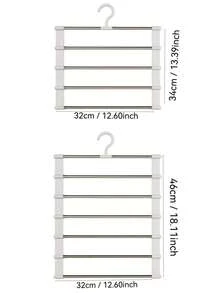 1pc/2pcs Foldable Magic Pants Hanger - Multi-Functional Storage Rack, Suitable For Jeans, Scarves, Closet Organization - View 8