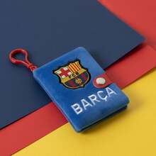 دفتر ملاحظات معلق من FC Barcelona للجنسين، مقاس واحد - دفتر بغلاف أزرق ناعم وشعار مطرز، إغلاق بزر ومشبك، للعودة إلى المدرسة - الخيار 1 - مشاهدة 7