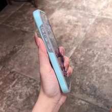 夏季清新色果凍感 2 合 1 磁吸手機殼，相容 iPhone 16 17 16e 17e，磨砂手感防摔硬殼，相容 iPhone 15 14 13 11 16 Pro Max 17 Pro Max 12 - 藍色 - 查看 4
