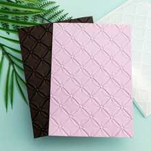 1 pieza Carpeta con relieve 3D, Suministros para scrapbooking DIY, Carpeta de plástico con relieve y patrón aterciopelado, Adecuada para hacer tarjetas, scrapbooking y otras creaciones de manualidades de papel - Multicolor - Ver 6