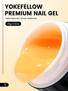YOKEFELLOW 15g Orange Soak-Off Builder Gel For Nail Extensions, UV LED Long-Lasting Thickening Gel, Summer Vacation Nail Art, Best Gift For Women And Girls - Orange - View 2
